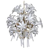 Murano glass lily chandelier