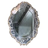 Antique oval Venetian mirror