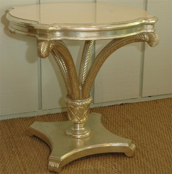 Pair of Carved Pineapple Plume Side Tables
