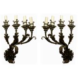 Pair 19th C. Spanish Iron Sconces (GMD#1050)