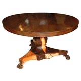 Pedestal drum top table