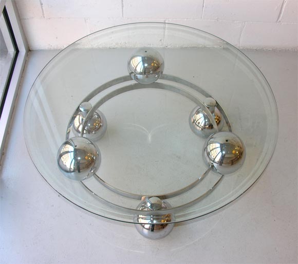 German coffee table with 6 spheres