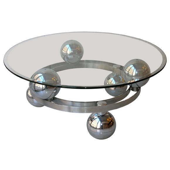 coffee table with 6 spheres