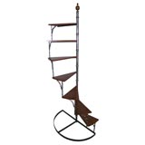 Used Wood and Steel Spiral Staircase