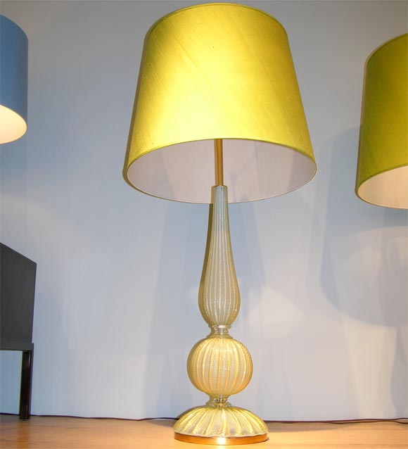 Over-Sized pair of Murano Table Lamps