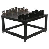 French chess set table