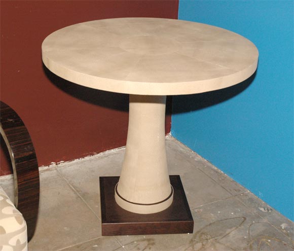 Leather Covered Gueridon