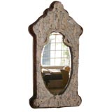 Used Italian 19c  Carved Bone Mirror