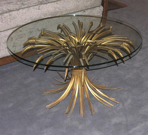 Round Gilt-metal Coffee Table