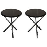 Round Bronze Tripod Side Table