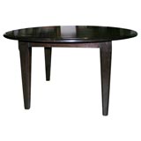 Athos Round Walnut Extension Table w/ 4 Tapered Legs