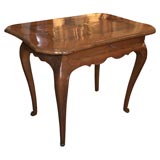 German rococo inlaid walnut work table