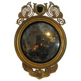 A Large Regency-Style Mid-Late19th C. Convex Mirror.