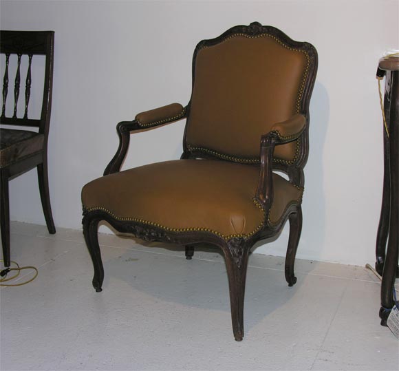 A Period Louis XV Beechweed Fauteuil a la Reine.
