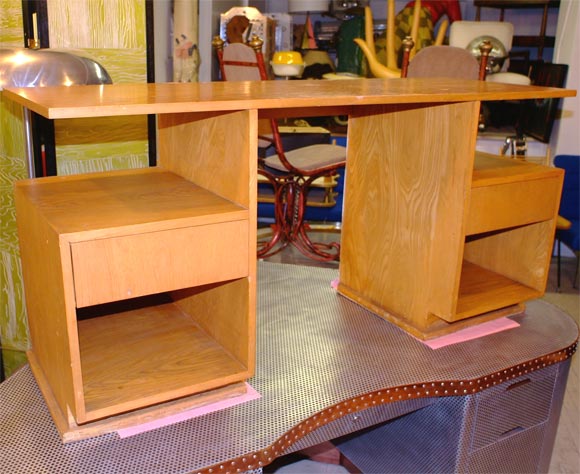 This desk came from the Crawford/Schwind house in Hillsborough (page 307 in Neutra book).  Excellent example of his work.  This is a one time opportunity to own a piece like this.