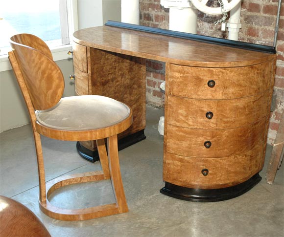 Art Deco Vanity with Matching Chair