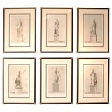 Antique Set of 6 Late 18th Century- Early 19th Century Engravings