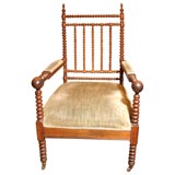 Antique American Turned wood Armchair