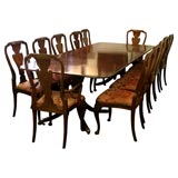 Vintage 12 Chairs & Table Baker Charlston Collection in Mahogany