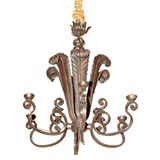 Charles X style iron chandelier