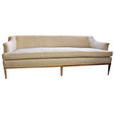1940s Sofa with Blond Wood Frame