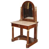 Empire Gentleman's Writing Desk in Mahogany with marble top