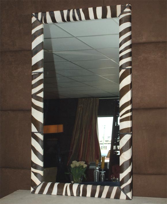 Zebra Hide Mirror