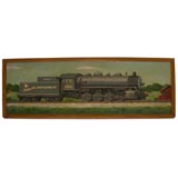 ORIGINAL OIL TRAIN PAINTING ORIGINAL OIL TRAIN PAINTING