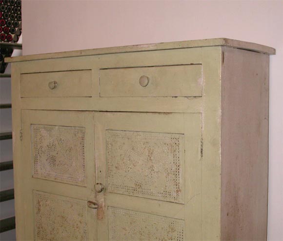 American 19THC ORIGINAL PAINTED PIE SAFE