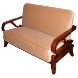 Italian Deco Walnut Sofa