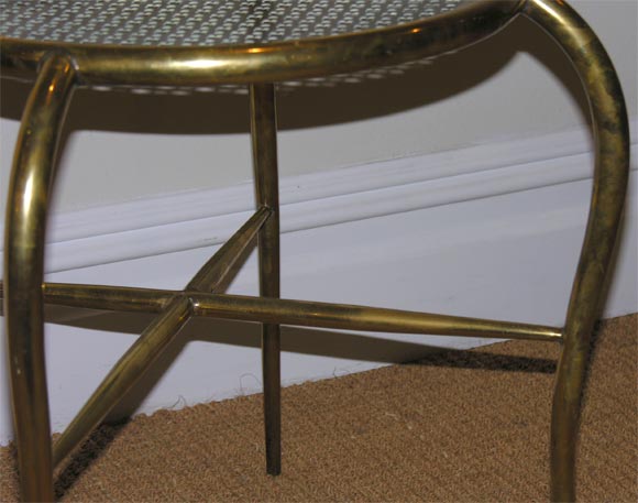 Mid-20th Century A Set of Four Brass Cafe Chairs.