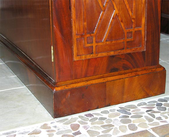 English Blind Fret Drop Leaf Partners Desk 2