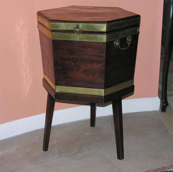 George III Brass Banded Hexagonal Cellarette