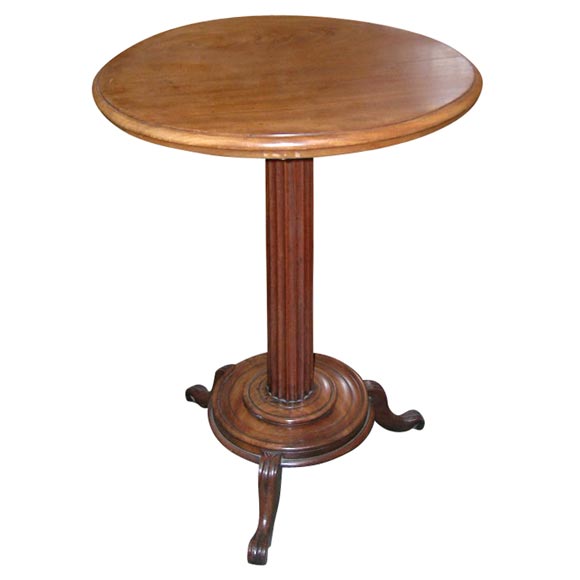 Mahogany Reed Column End Table