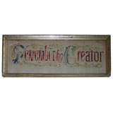 Antique Gilded Frame Sampler Motto