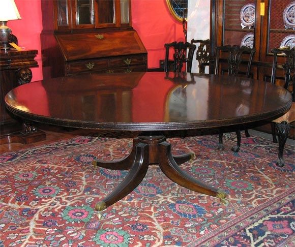 Rare 6.5 Feet Round Regency Dining Table