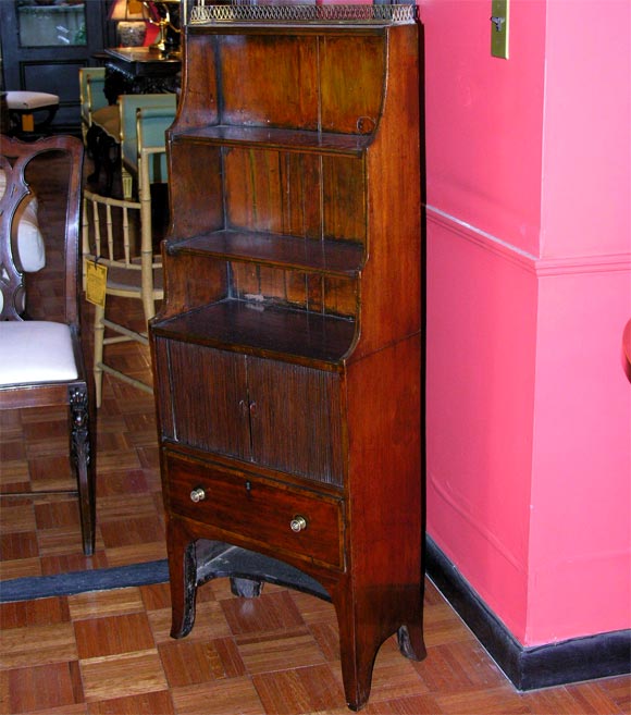 Regency Mahogany Miniature Waterfall Bookcase