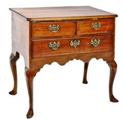 Georgian Mahogany Low Boy with Cabriole Legs and Slipper Feet 2