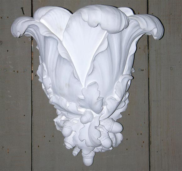 Pair of French Plaster Up-Light Sconces