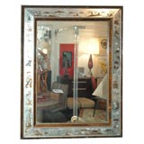 Reverse painted chinoiserie mirror