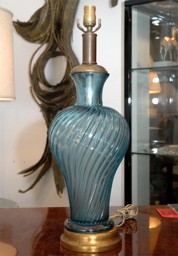 Barovier murano  iridato glass table lamp