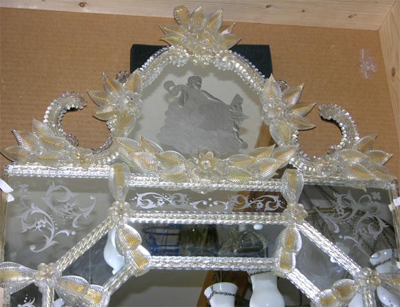 20th Century Antique Venetian Mirror For Sale
