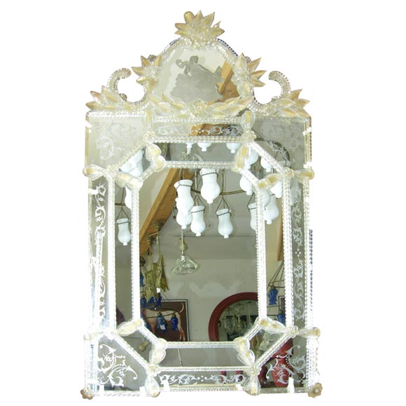 Antique Venetian Mirror For Sale