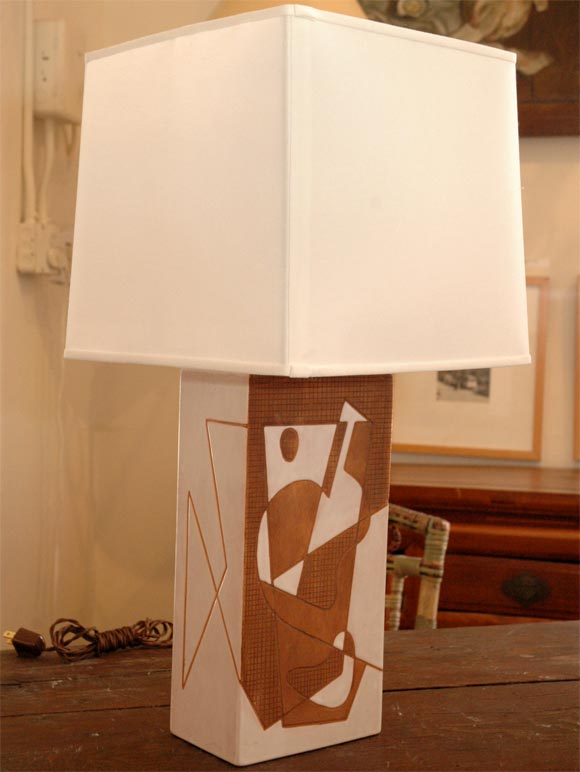 Cubist design lamp.