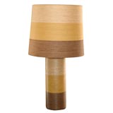 Mid century ceramic lamp with matching "string" shade.