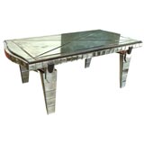 french antique mirror dining table.