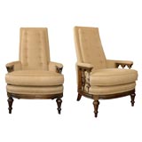 Pair of Stately Regent High Back Chairs