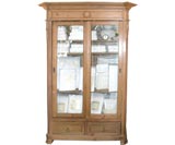 Pine Sliding Glass Door Armoire