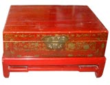 Lacquered Rosewood Chinese Wedding Trunk on stand