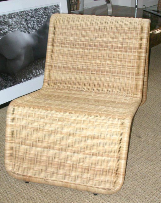 Finnish Eero Aarnio woven wicker lounge chairs